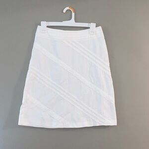 Ann Taylor White Pencil Skirt